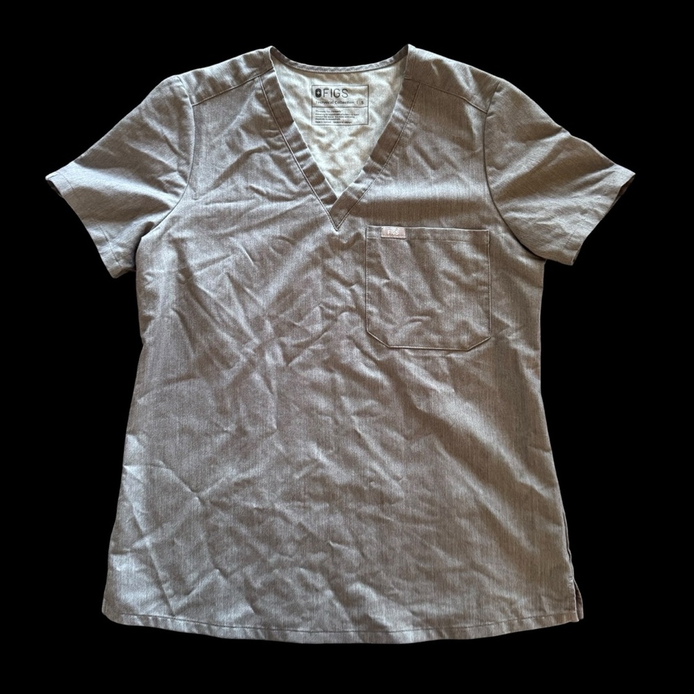 Figs Catarina FW1000 Scrub Top Womens grey‎ size Small